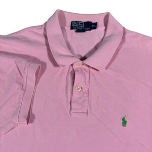 Polo Ralph Lauren Polo Shirt Mens XXL Pink Cotton Short Sleeve Embroidered Pony
